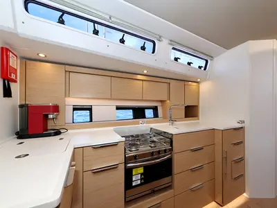 Galley of Hanse 510, a sailboat at Kaštela, Croatia