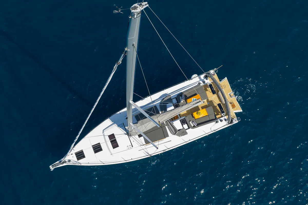 Amber - OW, a Hanse 510 sailboat at Grad Kaštela, Croatia