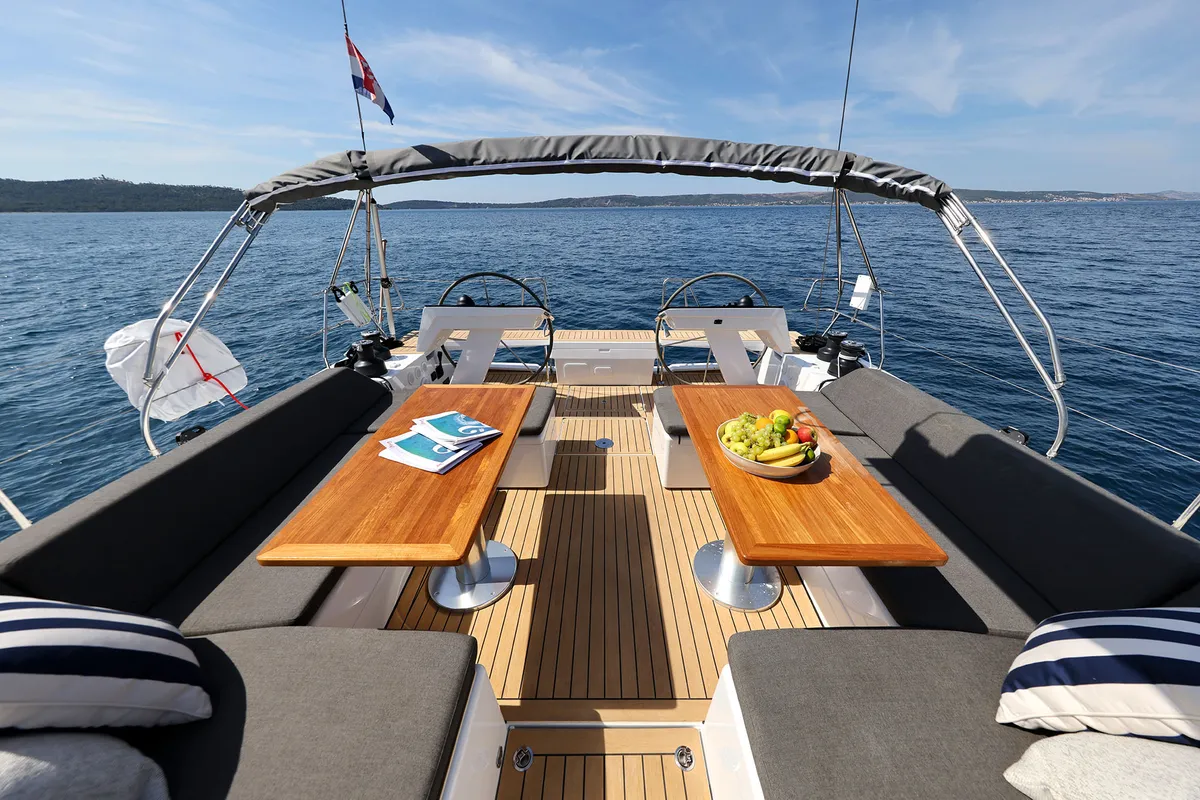 Amber - OW, a Hanse 510 sailboat at Grad Kaštela, Croatia