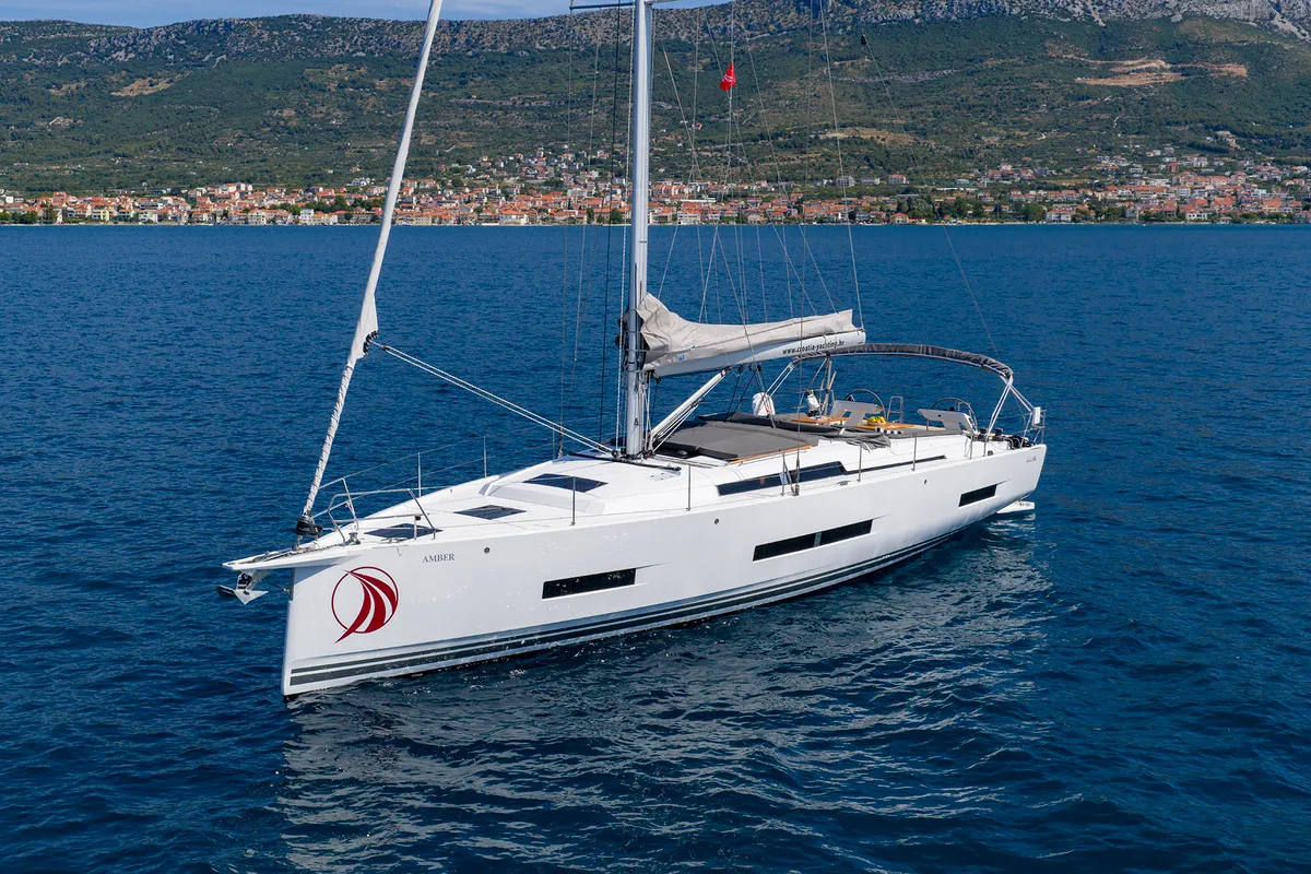 Amber - OW, a Hanse 510 sailboat at Grad Kaštela, Croatia