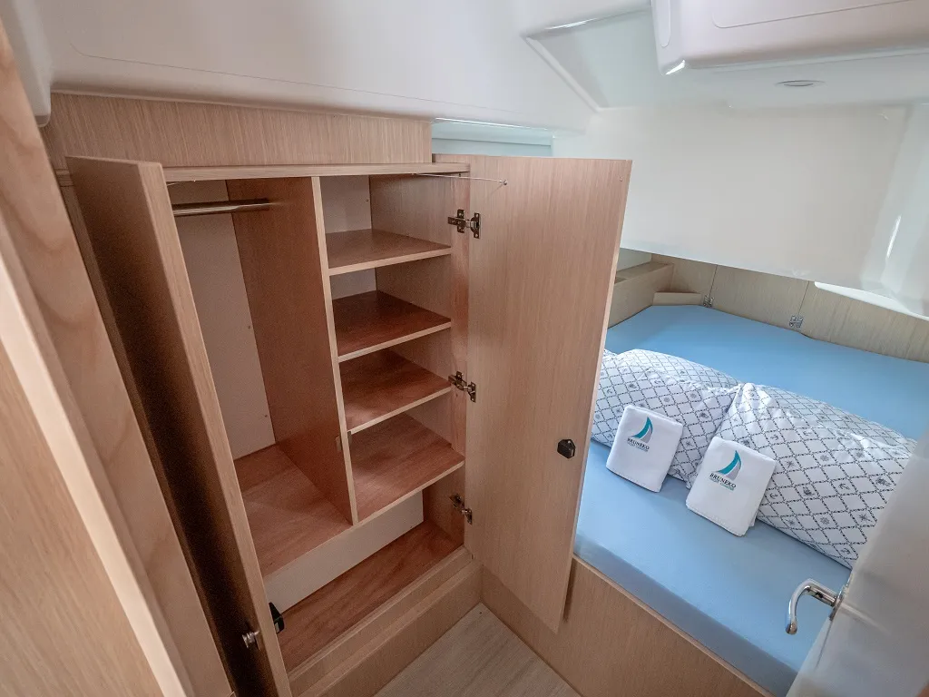 Cabin on Windchaser, a Bavaria C38 sailboat at Zadar, Croatia