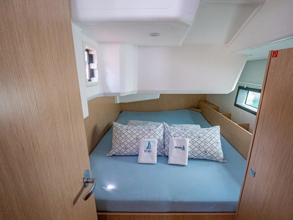 Cabin on Windchaser, a Bavaria C38 sailboat at Zadar, Croatia