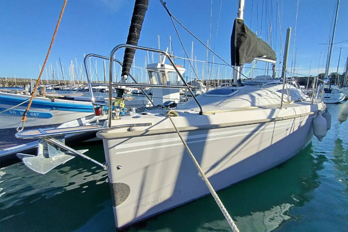 Exterior view of Grand Patience, a Northman Maxus 28 Standard sailboat at Saint-Cast-le-Guildo, France