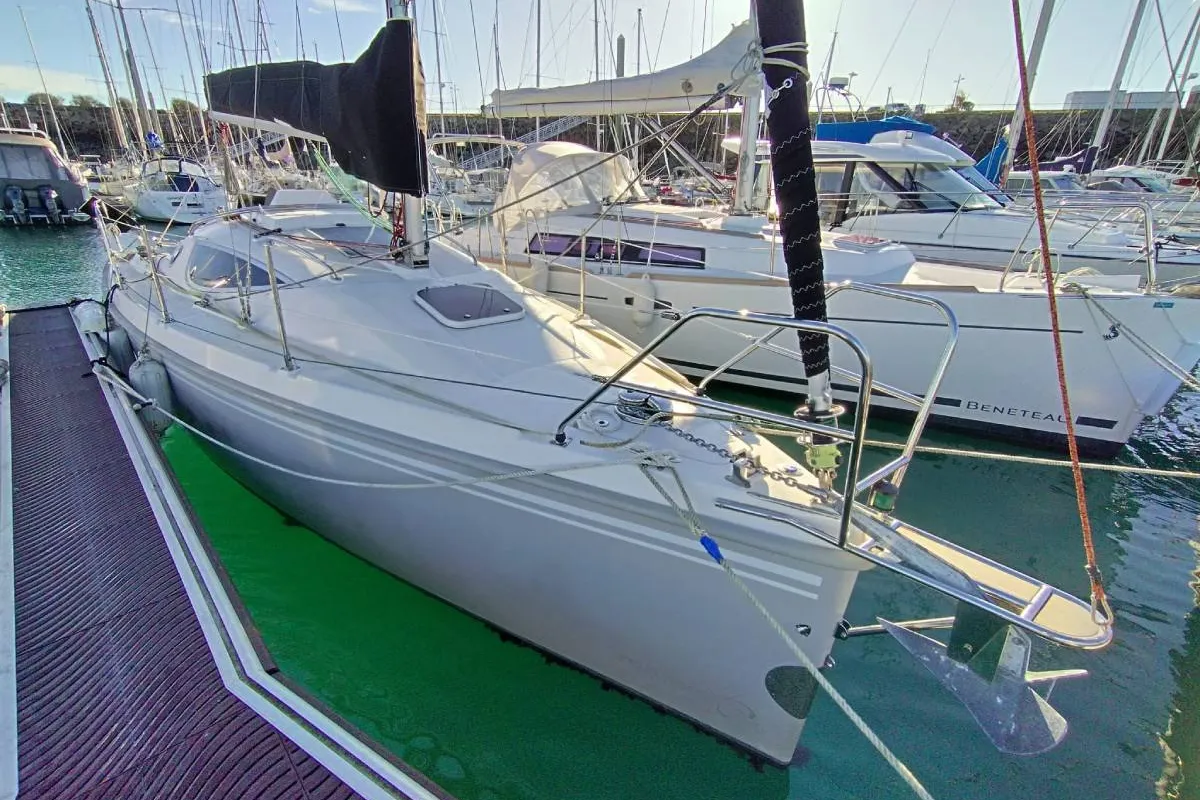 Exterior view of Grand Patience, a Northman Maxus 28 Standard sailboat at Saint-Cast-le-Guildo, France