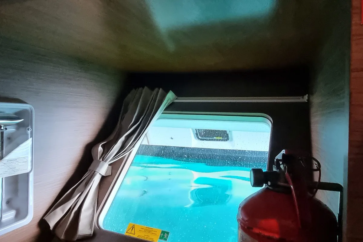Cabin on SAMOGON, a Lagoon 450 Fly catamaran at Rogač, Croatia