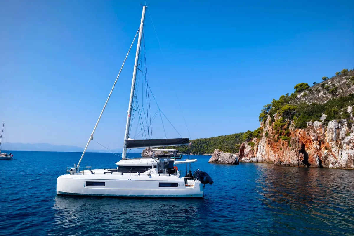 Aelia, a Lagoon 43 catamaran at Volos Municipality, Greece