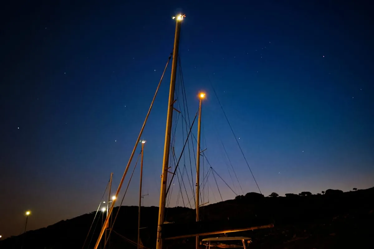 Exterior view of Aelia, a Lagoon 43 catamaran at Volos Municipality, Greece