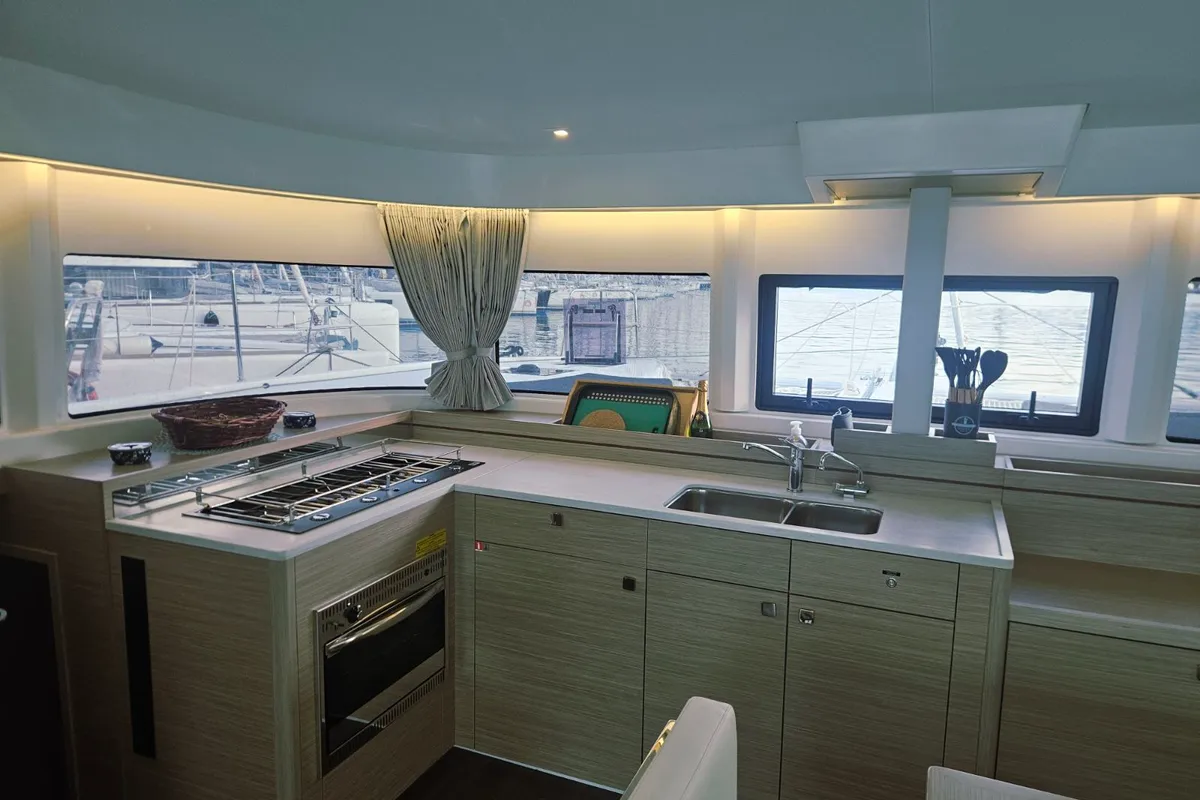 Galley of Aelia, a Lagoon 43 catamaran at Volos Municipality, Greece