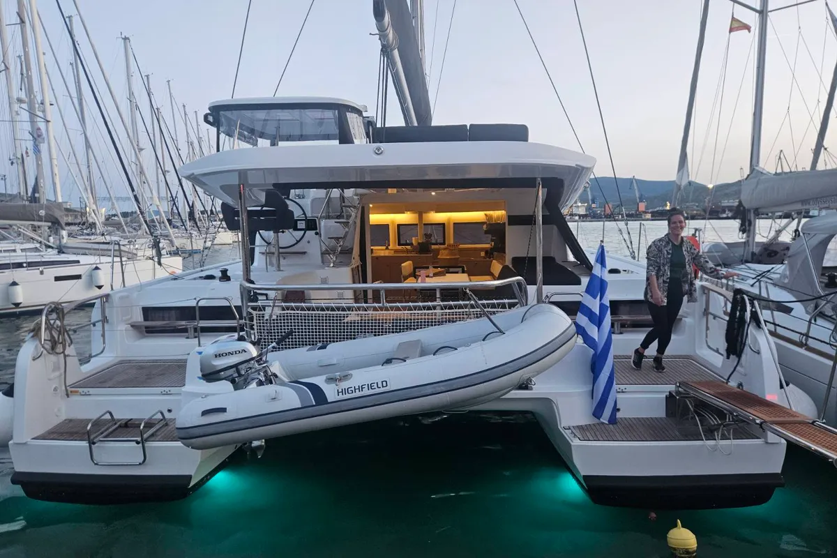 Aelia, a Lagoon 43 catamaran at Volos Municipality, Greece