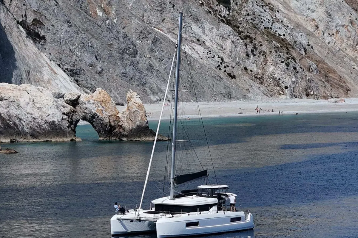 Aelia, a Lagoon 43 catamaran at Volos Municipality, Greece