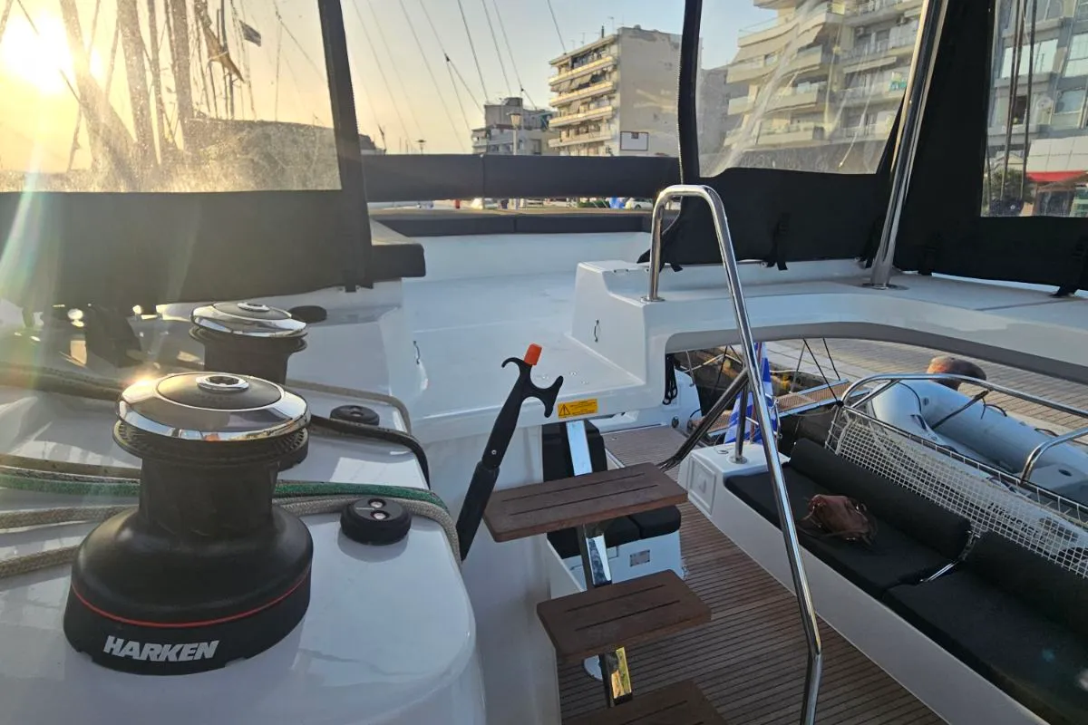 Aelia, a Lagoon 43 catamaran at Volos Municipality, Greece