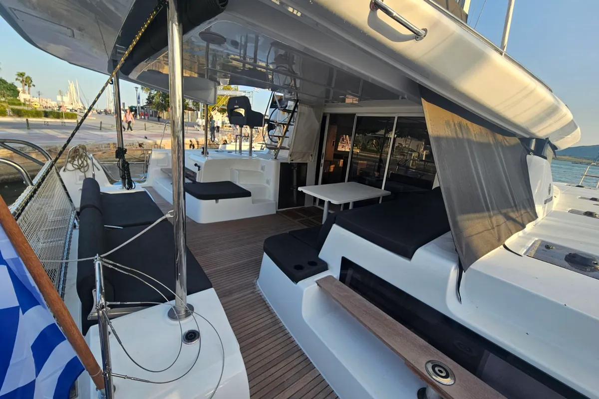 Aelia, a Lagoon 43 catamaran at Volos Municipality, Greece