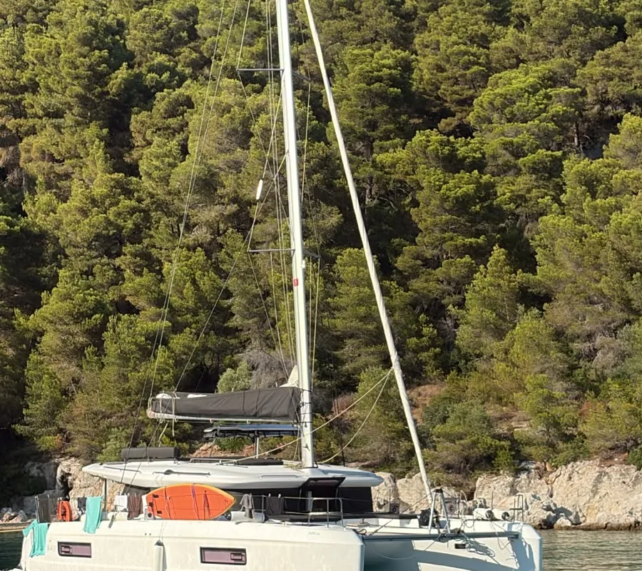 Aelia, a Lagoon 43 catamaran at Volos Municipality, Greece