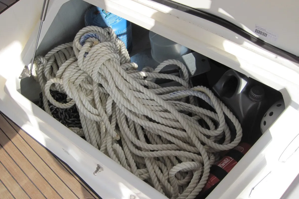 Vittoria, a Bavaria Cruiser 41 sailboat at Capo d'Orlando, Italy