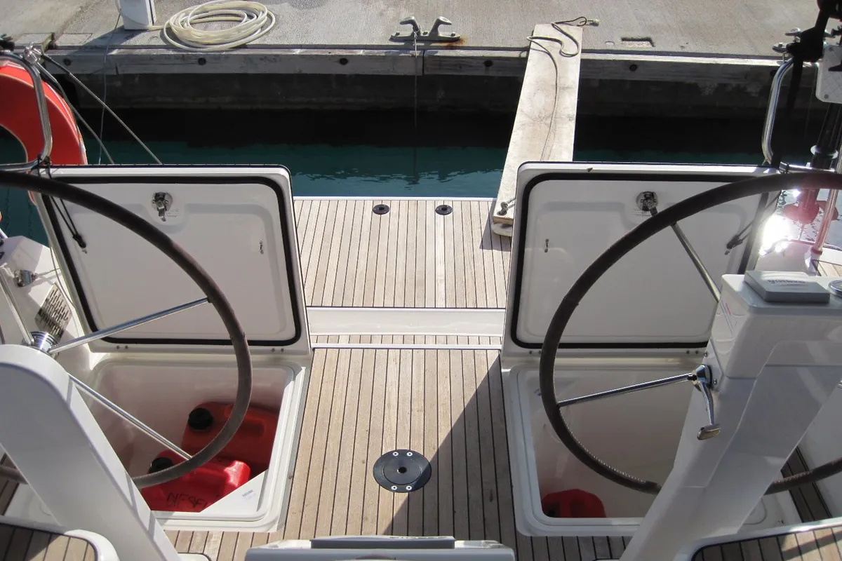 Vittoria, a Bavaria Cruiser 41 sailboat at Capo d'Orlando, Italy