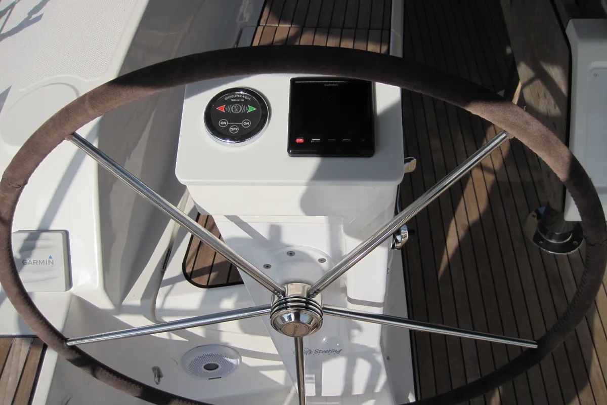 Vittoria, a Bavaria Cruiser 41 sailboat at Capo d'Orlando, Italy