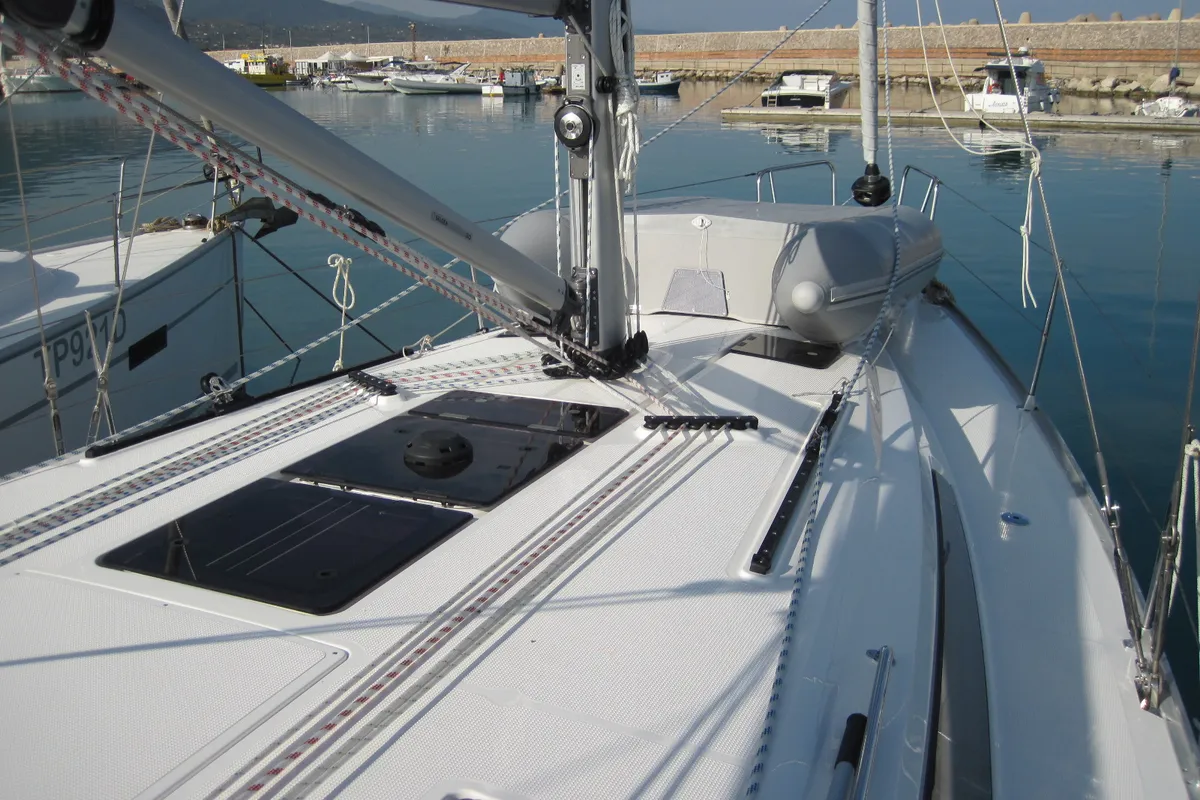 Vittoria, a Bavaria Cruiser 41 sailboat at Capo d'Orlando, Italy