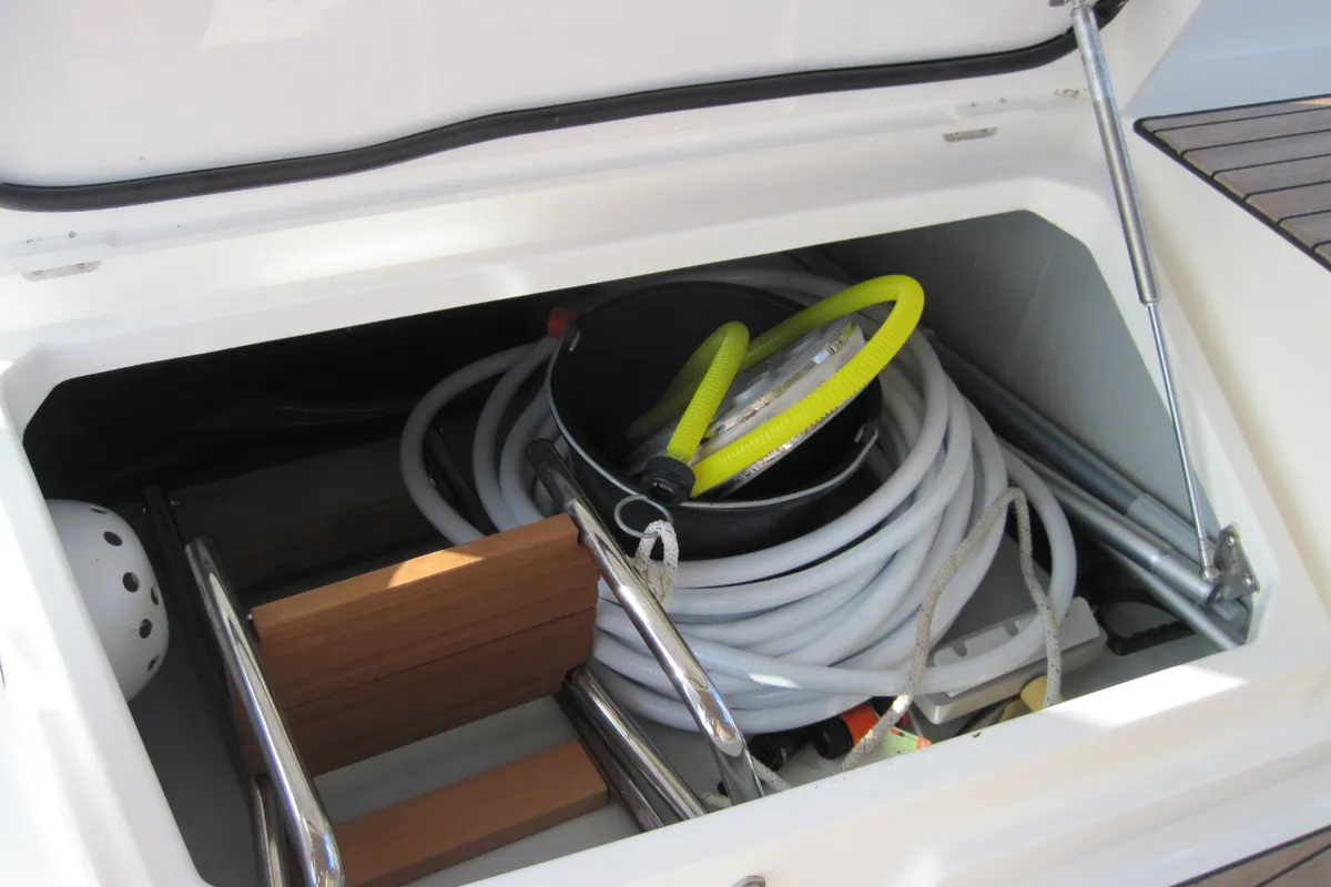 Vittoria, a Bavaria Cruiser 41 sailboat at Capo d'Orlando, Italy