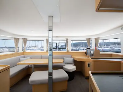 Salon of Mare Solero, a Lagoon 42 catamaran at Općina Medulin, Croatia
