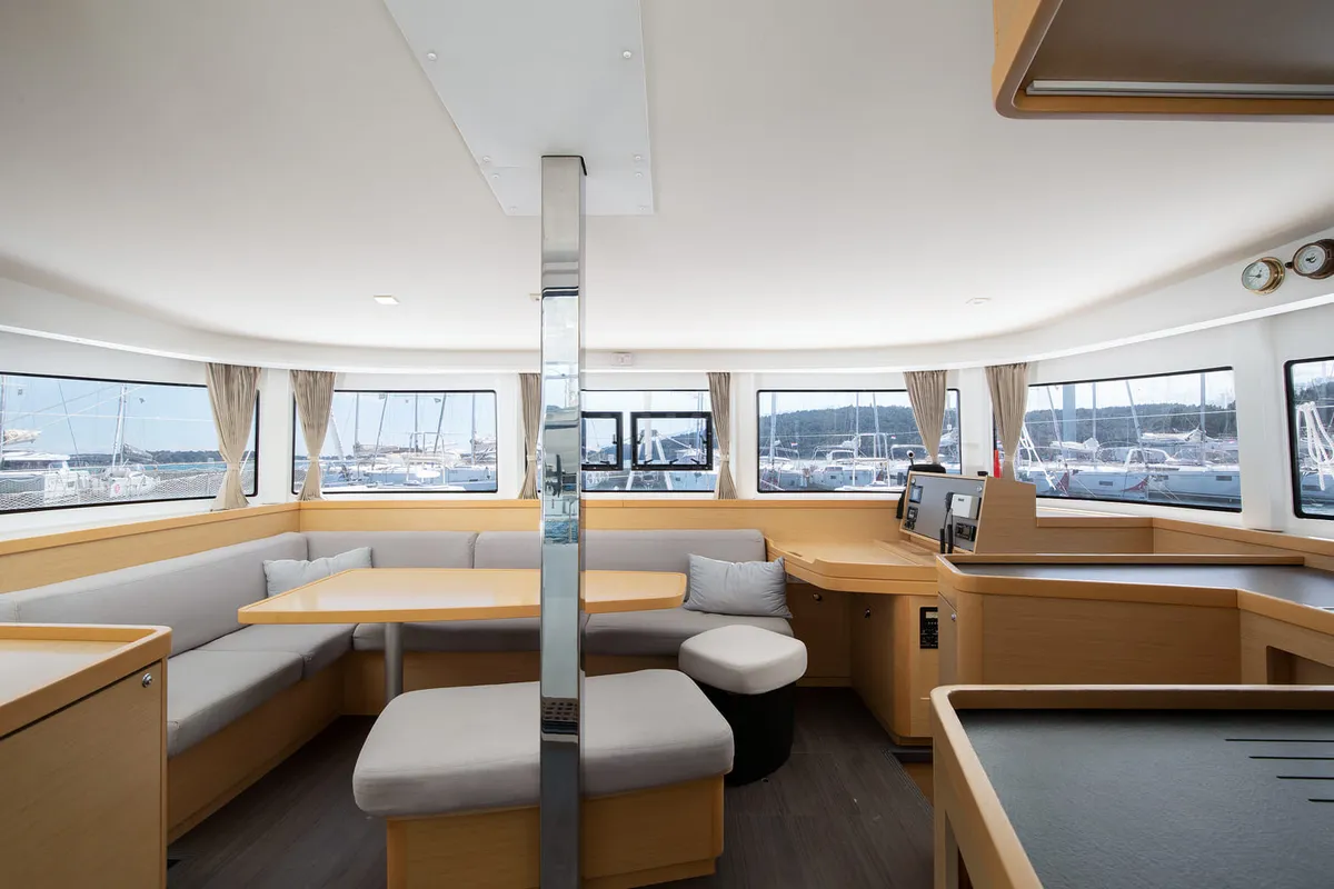Salon of Mare Solero, a Lagoon 42 catamaran at Općina Medulin, Croatia