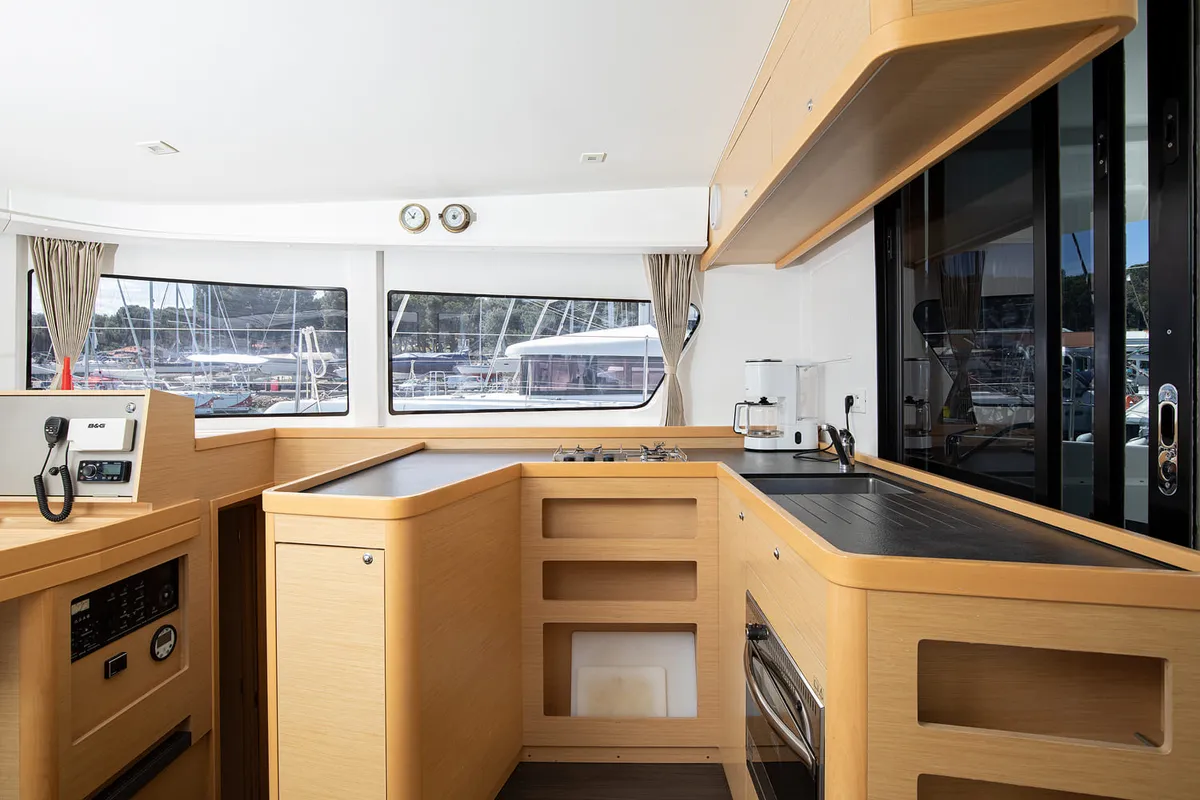Galley of Mare Solero, a Lagoon 42 catamaran at Općina Medulin, Croatia