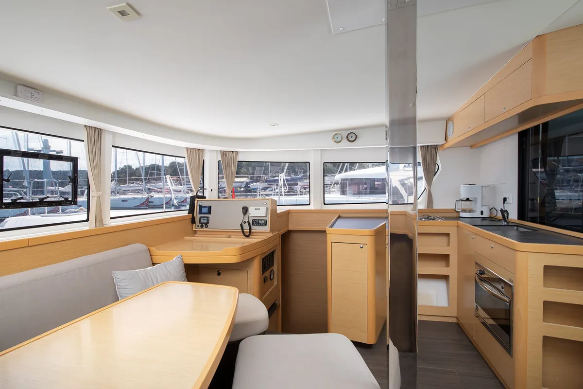 Salon of Mare Solero, a Lagoon 42 catamaran at Općina Medulin, Croatia
