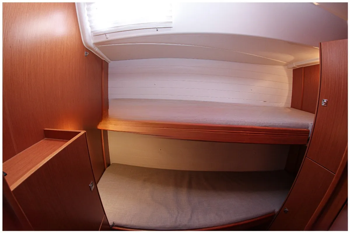 Cabin on Pevero, a Bavaria Cruiser 51 sailboat at Olbia, Italy