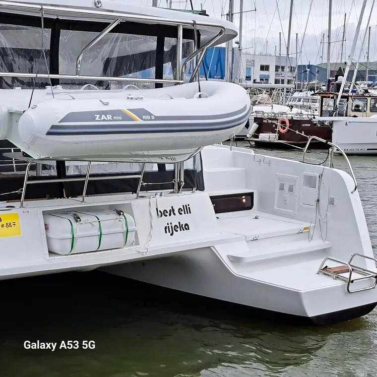 Exterior view of Best Elli, a Lagoon 42 catamaran at Split, Croatia