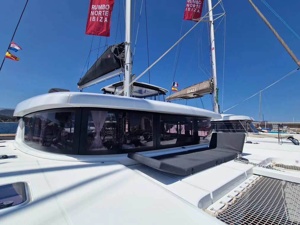 Exterior view of Best Elli, a Lagoon 42 catamaran at Split, Croatia