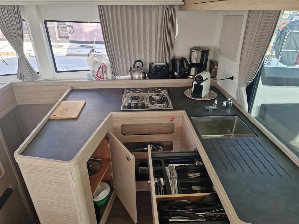 Galley of Best Elli, a Lagoon 42 catamaran at Split, Croatia
