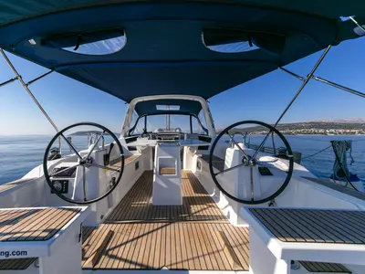 Salon of Anima Maris III, a Beneteau Oceanis 38.1 sailboat at Split, Croatia