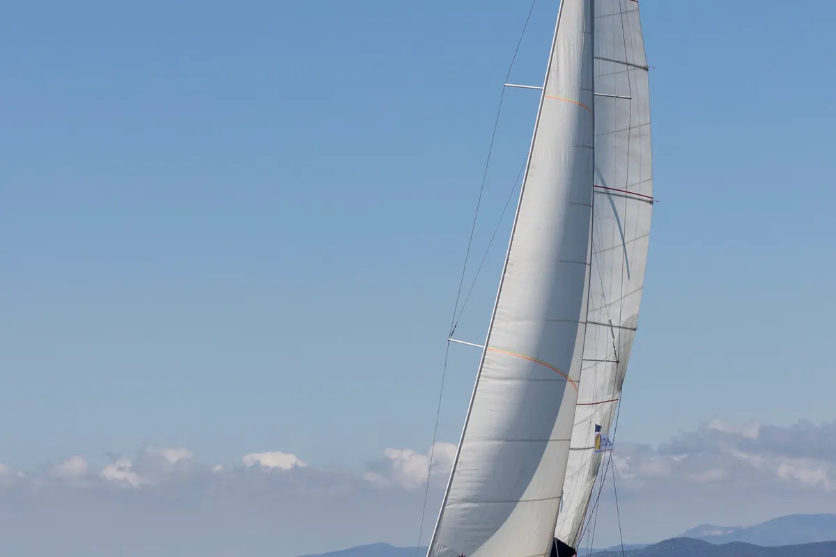 Exterior view of Aladar - Solar Panel, a Bavaria Cruiser 50 sailboat at Puntone di Scarlino, Italy