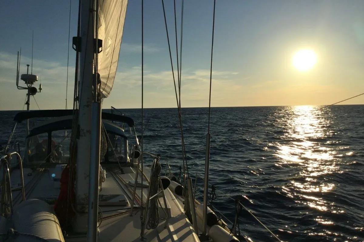 Deck of Tetina, a Beneteau 50 sailboat at Municipal Unit of Lefkada, Greece