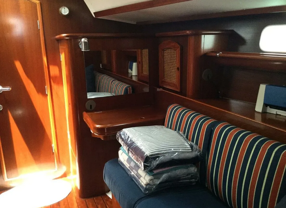 Salon of Tetina, a Beneteau 50 sailboat at Municipal Unit of Lefkada, Greece
