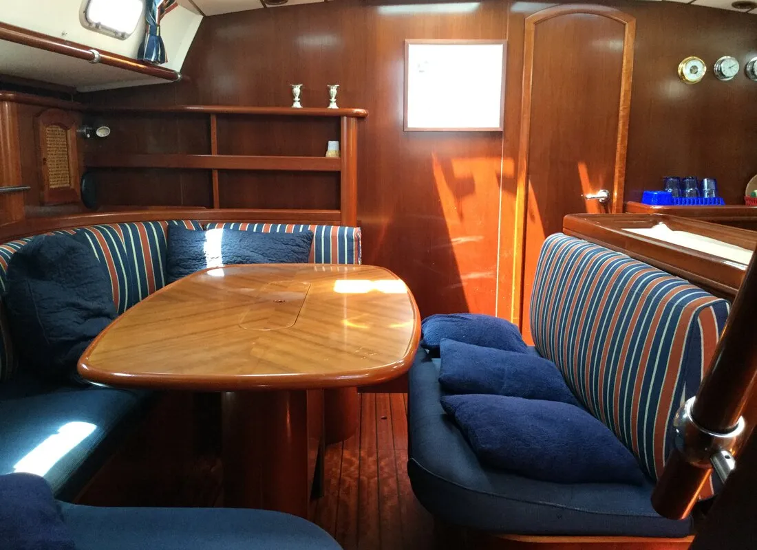 Salon of Tetina, a Beneteau 50 sailboat at Municipal Unit of Lefkada, Greece