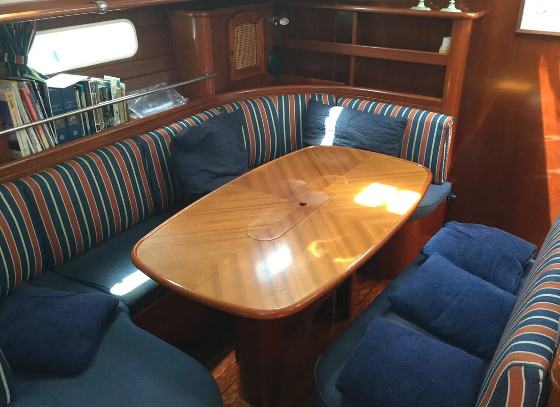 Salon of Tetina, a Beneteau 50 sailboat at Municipal Unit of Lefkada, Greece