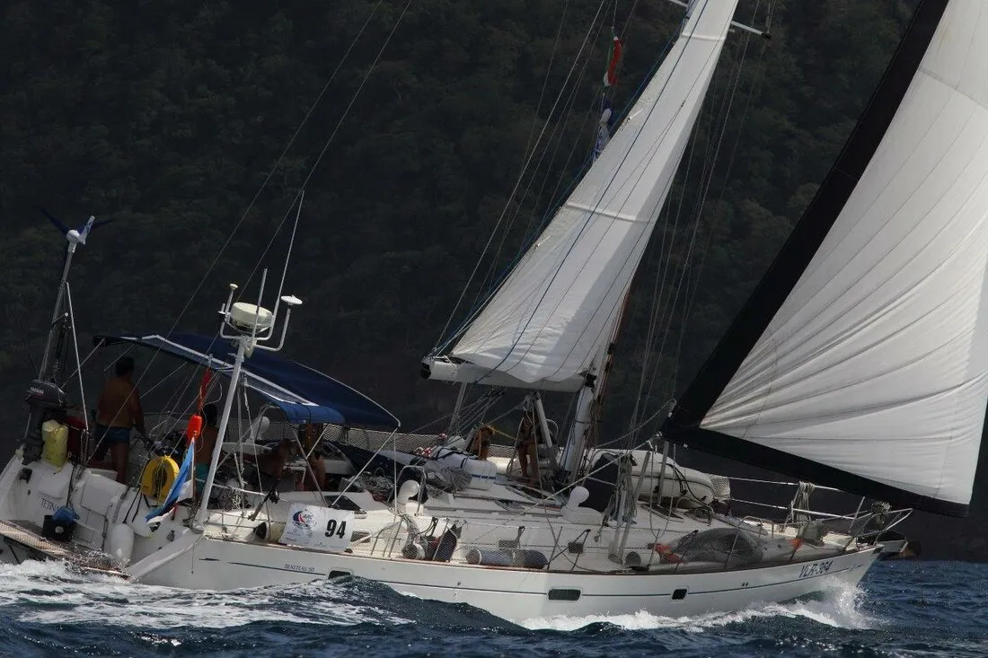 Exterior view of Tetina, a Beneteau 50 sailboat at Municipal Unit of Lefkada, Greece