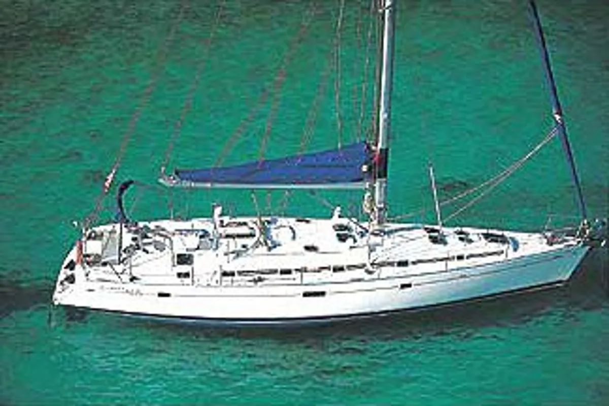 Exterior view of Tetina, a Beneteau 50 sailboat at Municipal Unit of Lefkada, Greece
