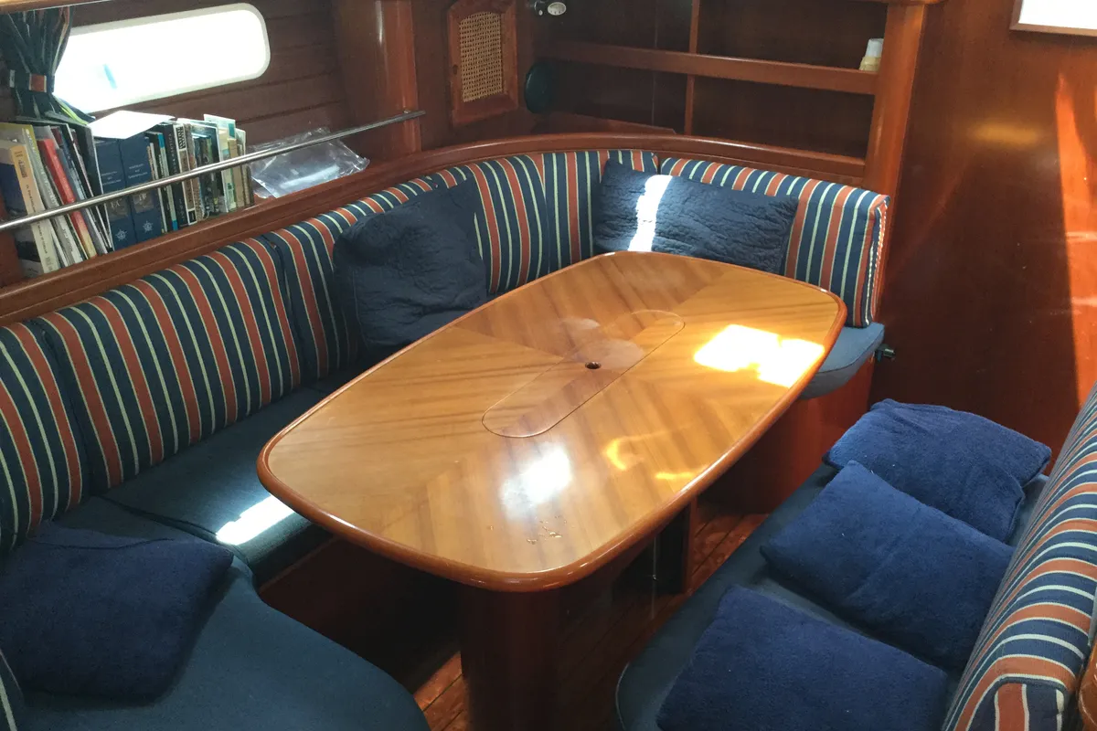 Salon of Tetina, a Beneteau 50 sailboat at Municipal Unit of Lefkada, Greece