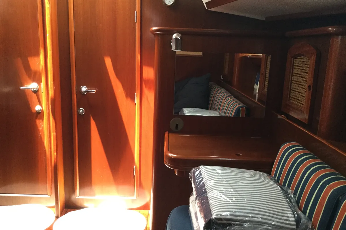Salon of Tetina, a Beneteau 50 sailboat at Municipal Unit of Lefkada, Greece