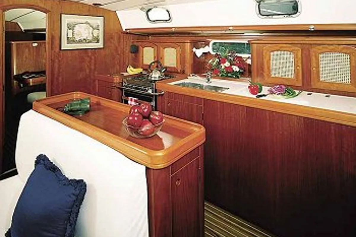 Galley of Tetina, a Beneteau 50 sailboat at Municipal Unit of Lefkada, Greece