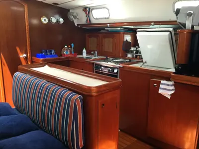 Galley of Tetina, a Beneteau 50 sailboat at Municipal Unit of Lefkada, Greece