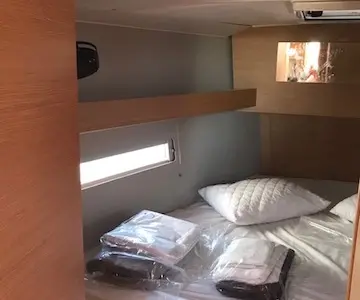 Cabin on Alexia, a Dufour 390 Grand Large sailboat at Athens, Greece