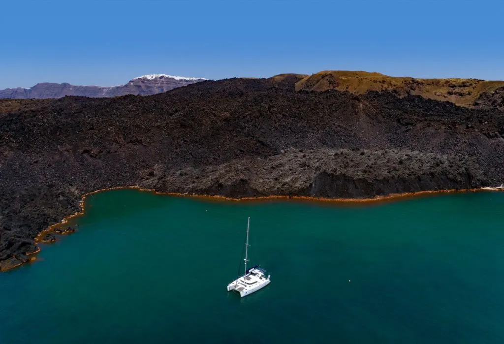 Sotiria, a Lagoon 42 catamaran at Thira Municipal Unit, Greece