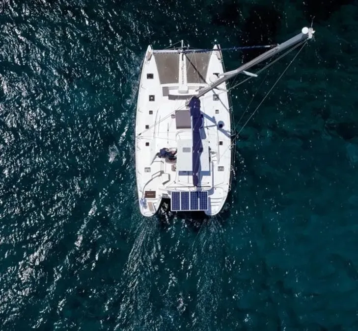 Sotiria, a Lagoon 42 catamaran at Thira Municipal Unit, Greece