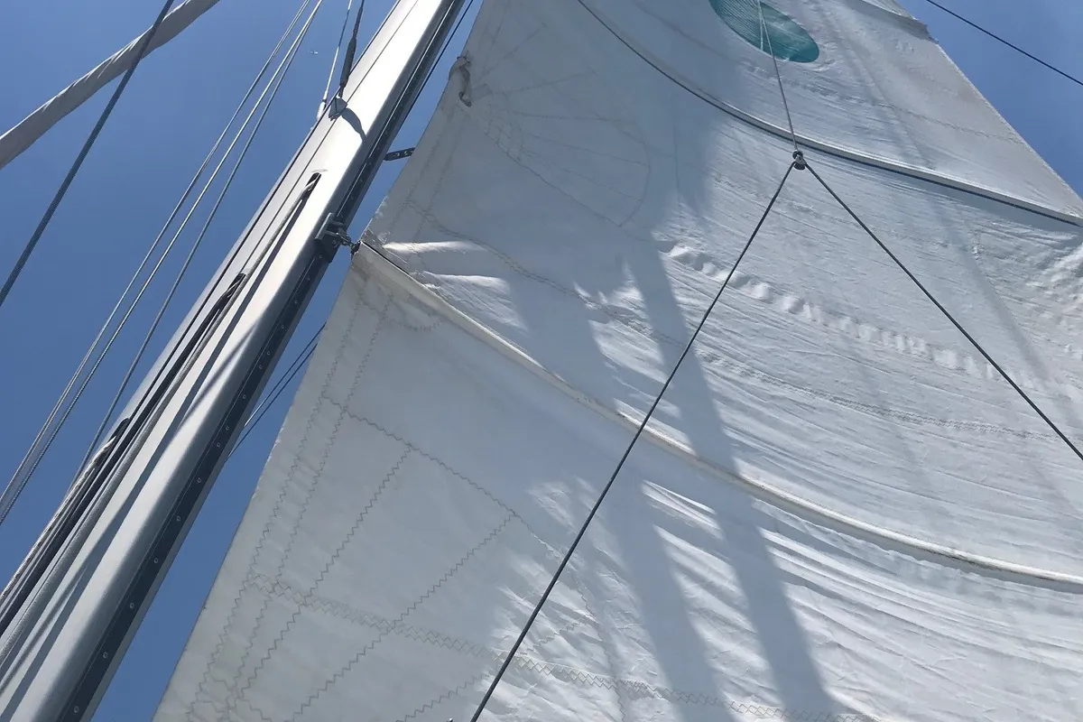 Deck of Nyami Nyami, a Lagoon 42 catamaran at Municipal Unit of Lefkada, Greece