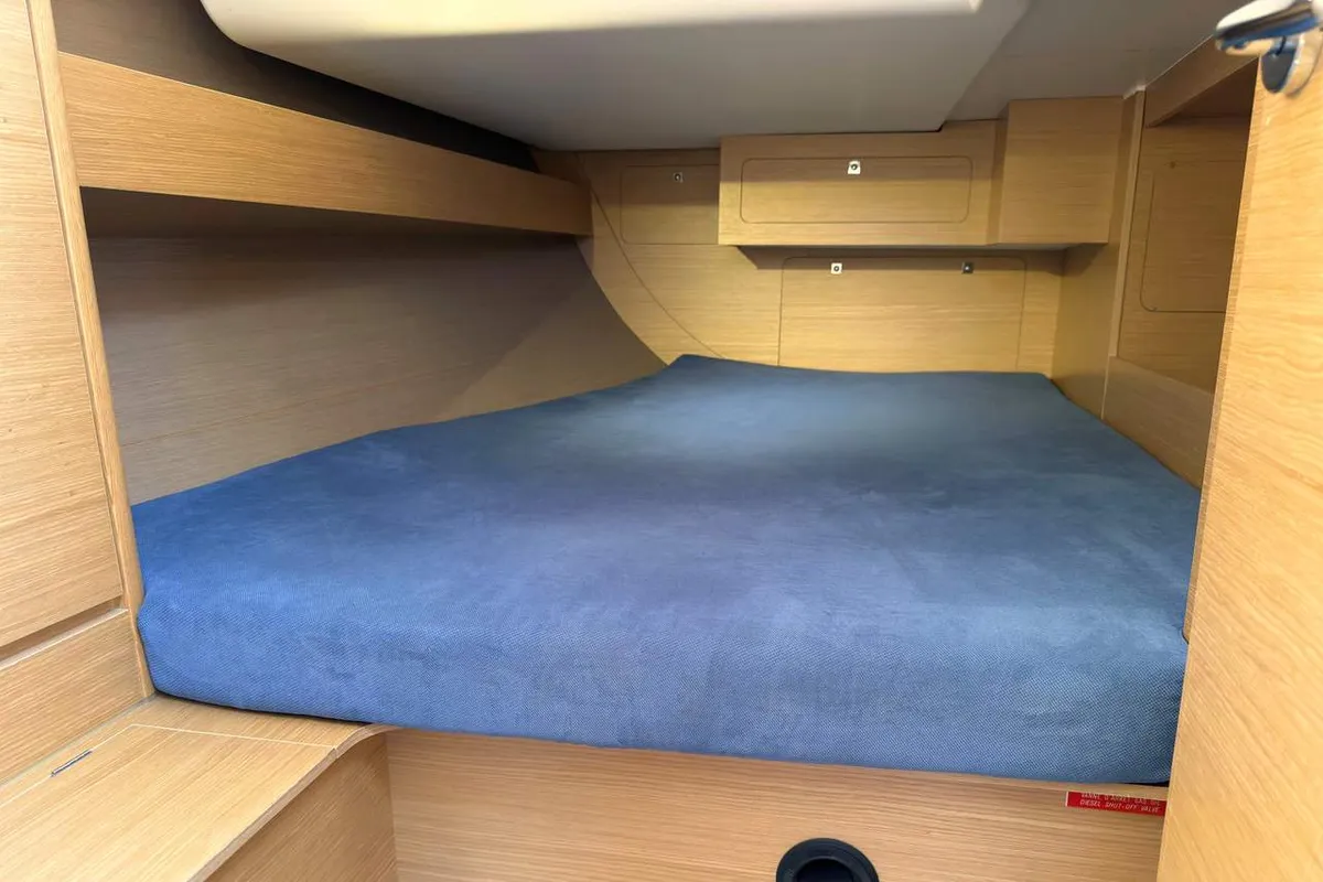 Cabin on Herbie, a Dufour 382 GL sailboat at Flensburg, Germany