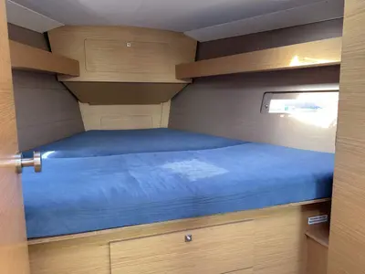 Cabin on Herbie, a Dufour 382 GL sailboat at Flensburg, Germany