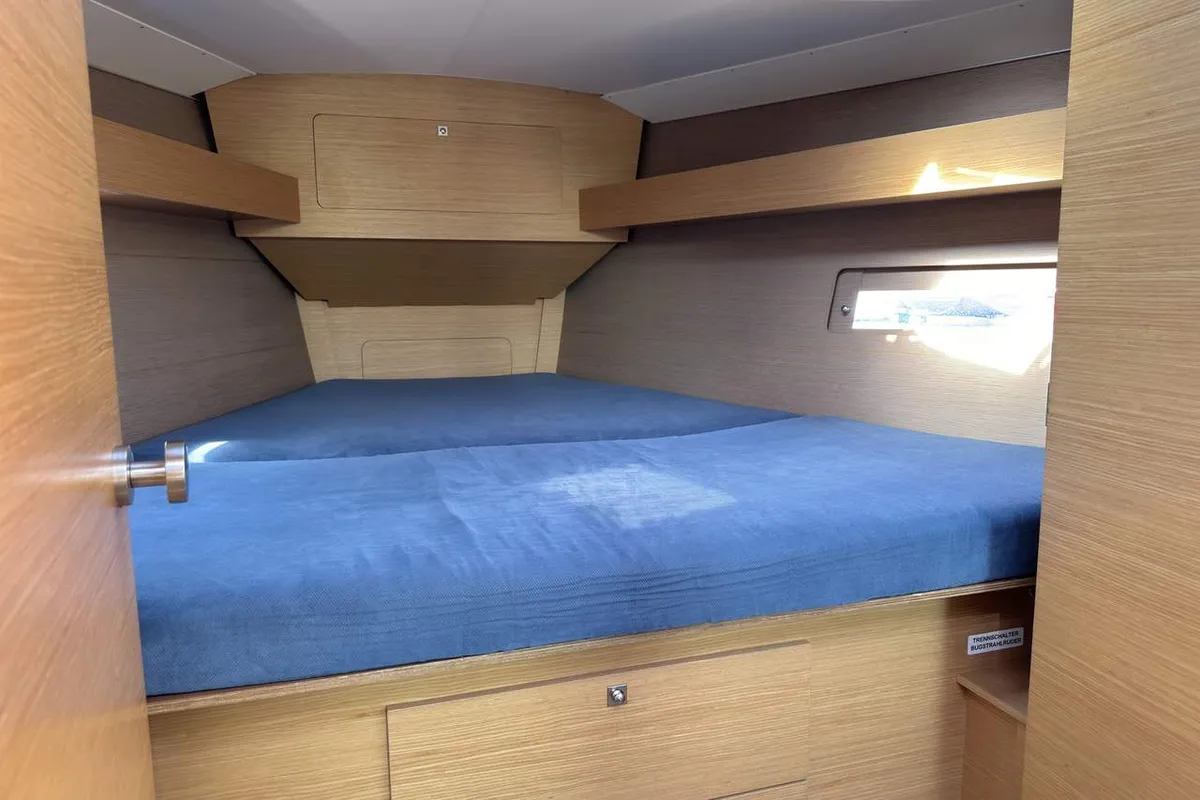 Cabin on Herbie, a Dufour 382 GL sailboat at Flensburg, Germany