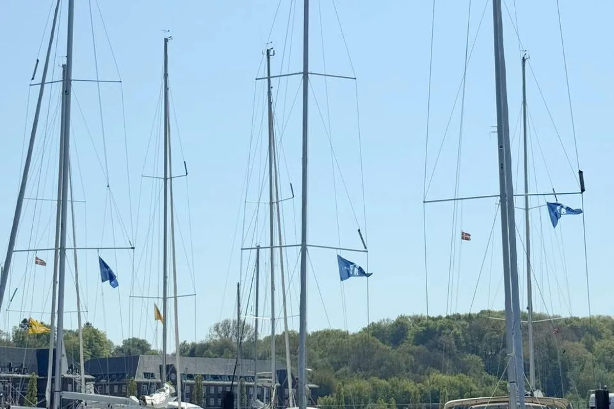 Herbie, a Dufour 382 GL sailboat at Flensburg, Germany